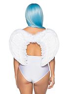Angel, costume wings, marabou trim, feathers